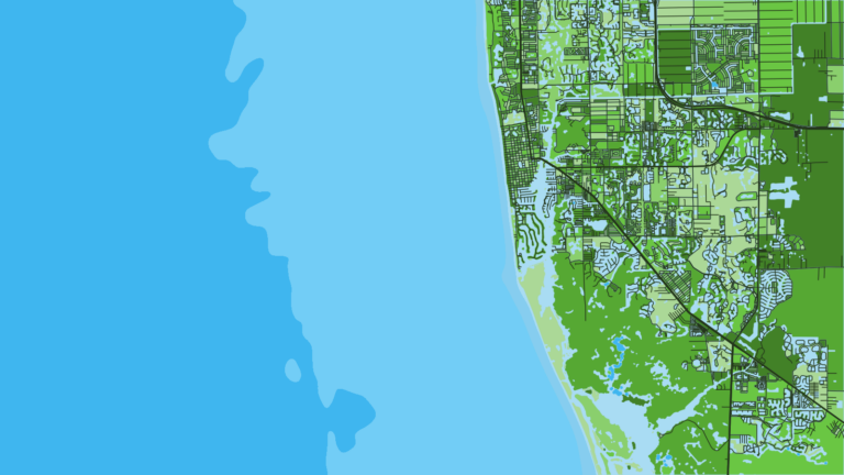 Illustration of Naples, Southern Gulf reefs and wrecks.