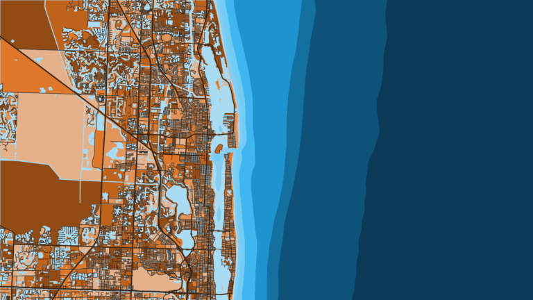 Illustration of Palm Beach, winter sailfish.
