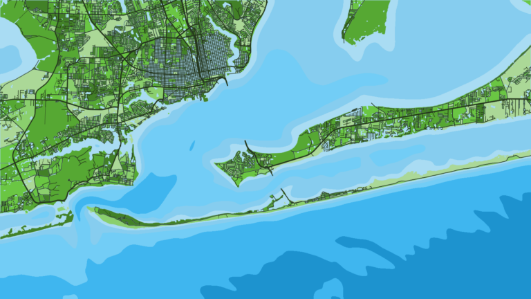 Illustration of Pensacola, western gateway with artificial reefs.