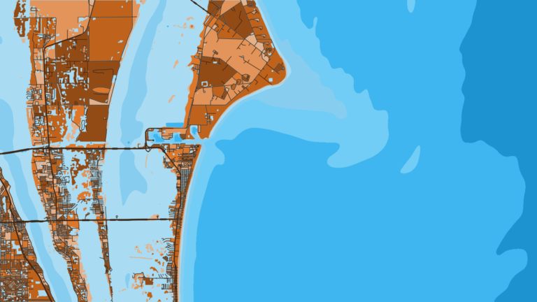 Illustration of Port Canaveral, deep-water port.