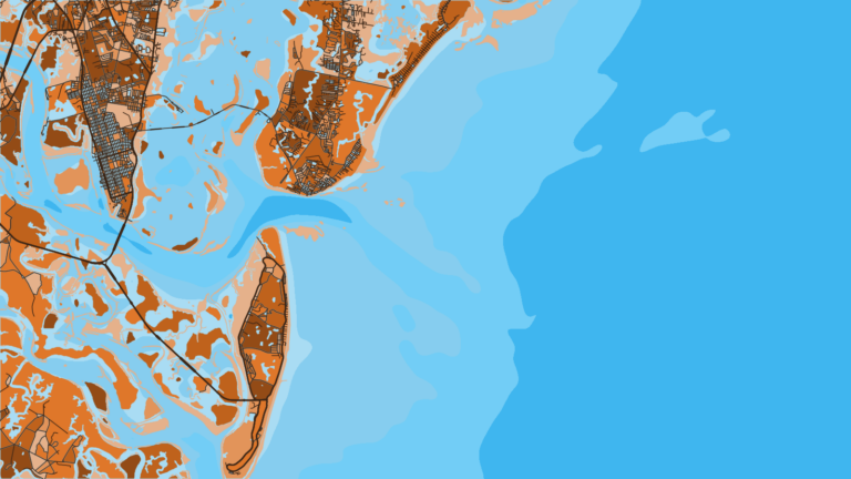 Illustration of Golden Isles, Brunswick, St. Simons and Jekyll, the coast’s charter hub, with kingfish and bull red drum tournaments run out of the islands.