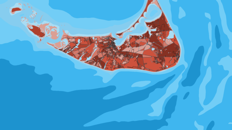 Illustration of Nantucket, rips and shoals, canyon access and the Big Game Battle.