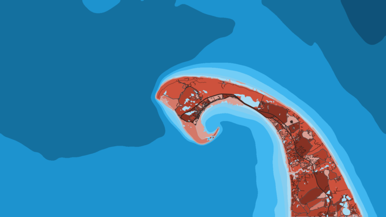 Illustration of Provincetown, the closest port to Race Point and the southern end of Stellwagen.