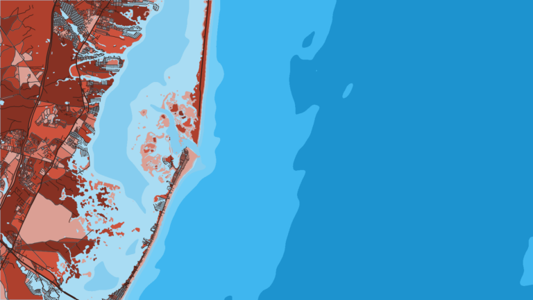 Illustration of Barnegat Light, A commercial and canyon fleet at Barnegat Inlet, close to Barnegat Ridge.