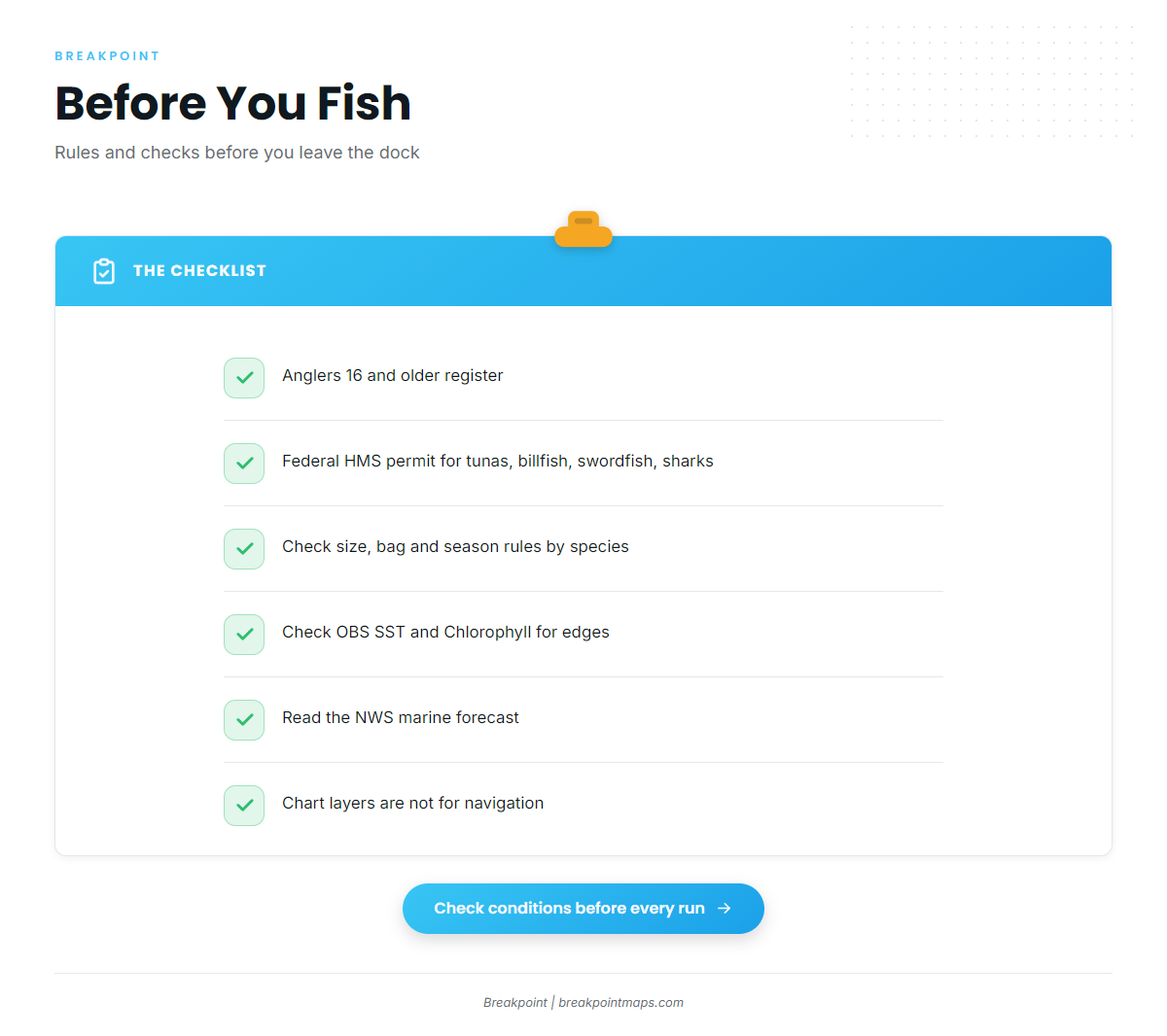 Fishing conditions (Belmar)