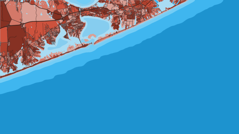 Illustration of Shinnecock, the easternmost South Shore inlet, out of Hampton Bays, with an offshore pelagic focus on tuna, mahi and sharks.