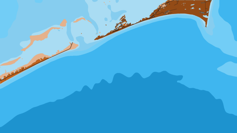 Illustration of Hatteras, the closest port to the Stream and the cape’s mixing water, known for its billfish fleet and winter bluefin tuna.