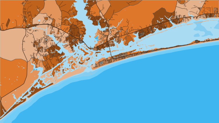 Illustration of Swansboro, A smaller port known for nearshore reef, king mackerel and fall false albacore trips.