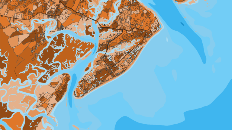 Illustration of Hilton Head, the southernmost hub, with heavy visitor charter traffic and nearshore reefs.