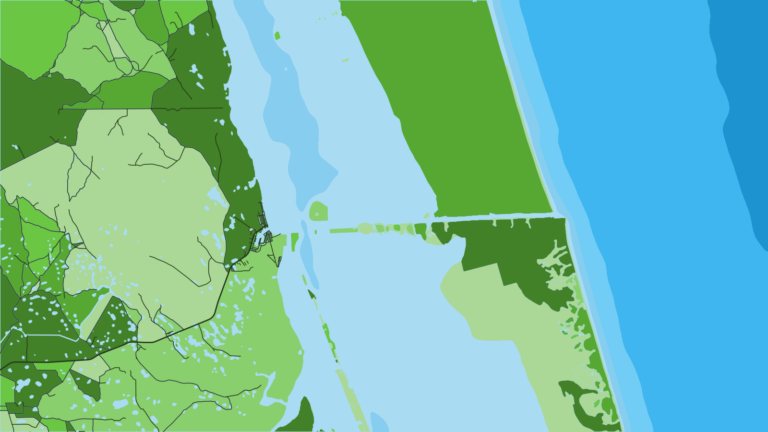 Illustration of Port Mansfield, small, remote pass on the lower Laguna Madre.