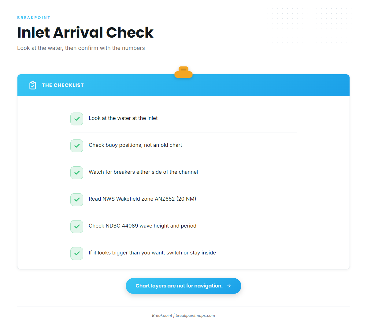 Alternative approach and arrival check