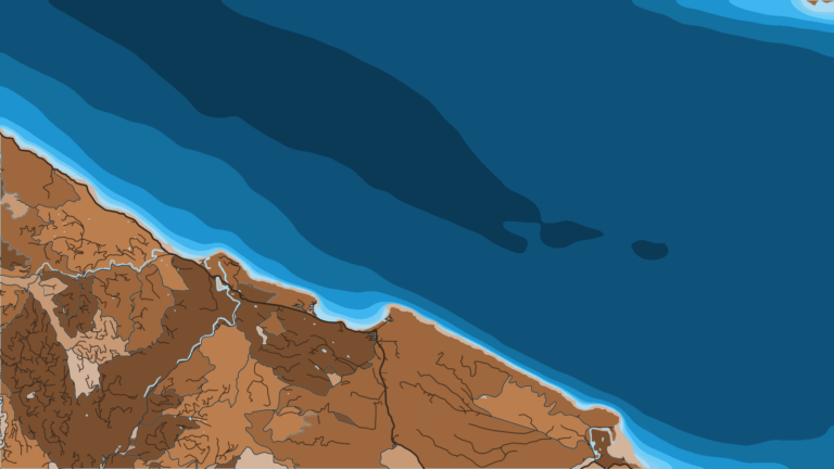 Illustration of Sekiu, strait port east of the Sekiu River boundary, so Marine Area 5 rules apply instead of coastal rules.