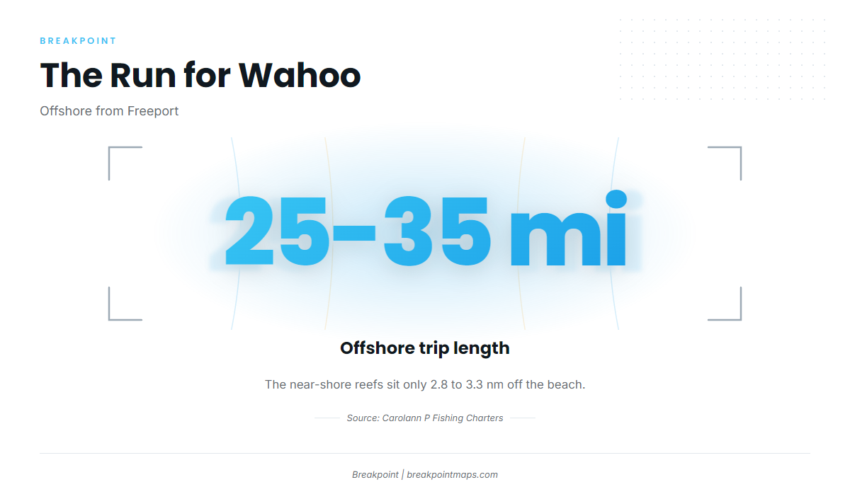 The offshore run (Wahoo fishing out of Freeport)
