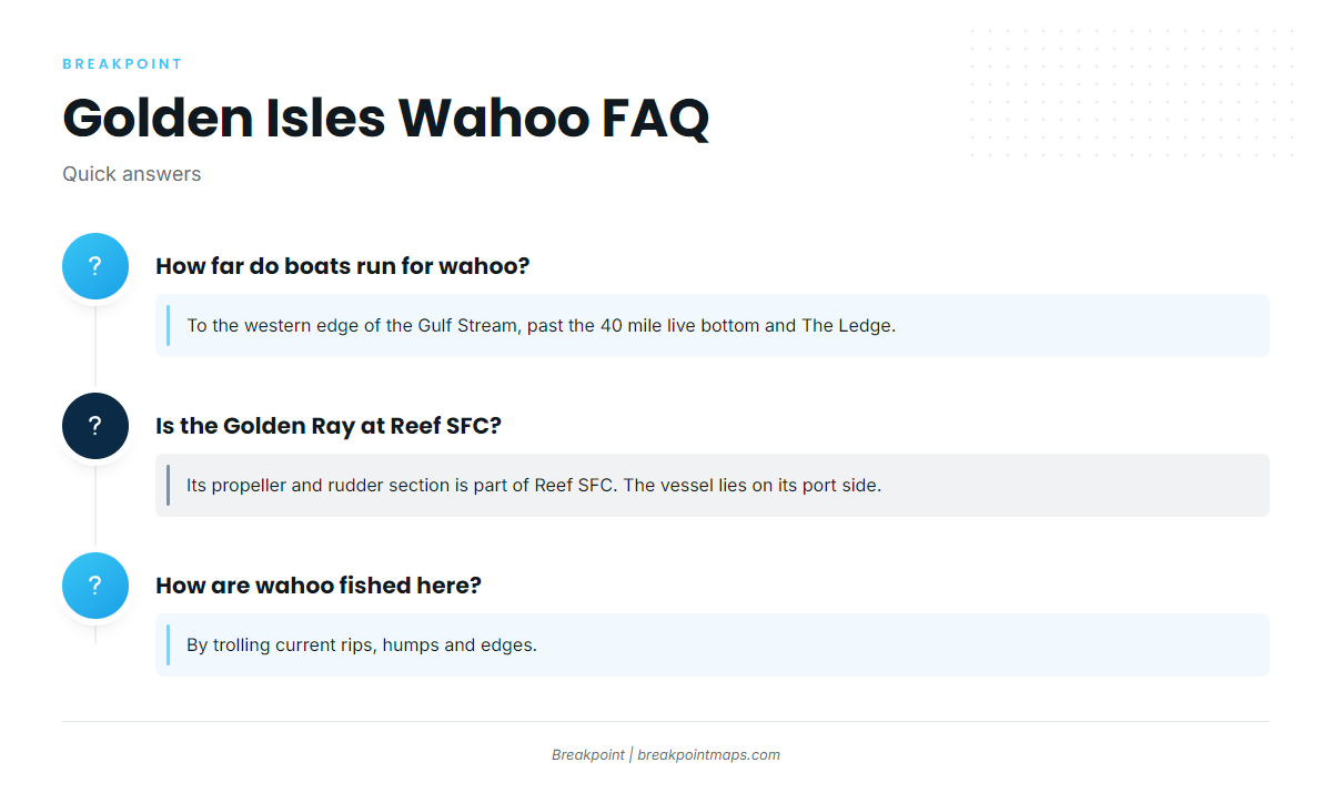 FAQ: wahoo fishing out of Golden Isles