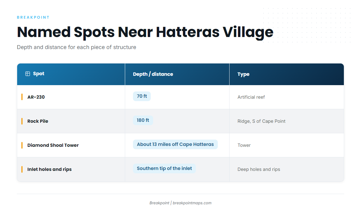 Grounds and structure near Hatteras Village