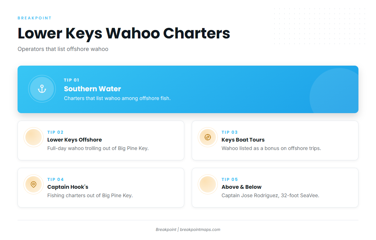 Lower Keys wahoo charters