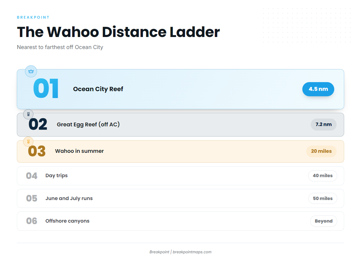 How Far Boats Run for Wahoo