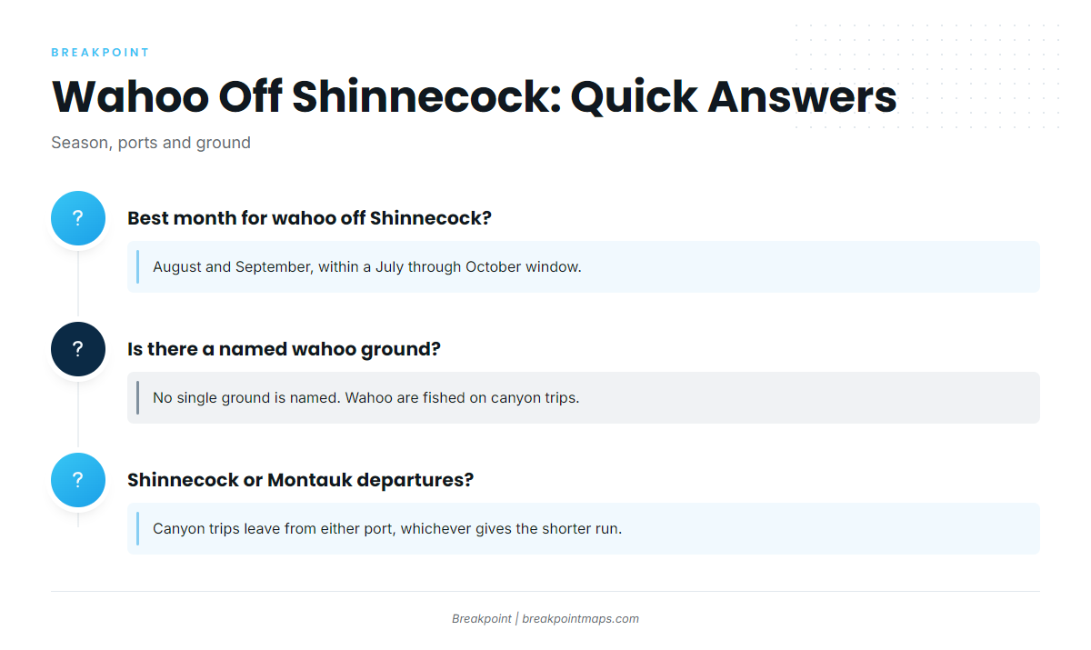 FAQ: wahoo fishing out of Shinnecock