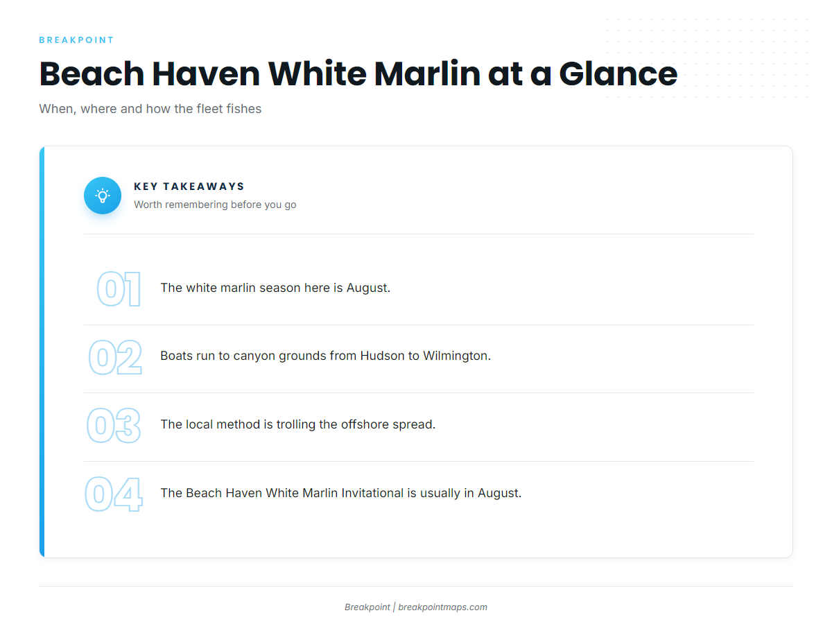 White marlin season out of Beach Haven