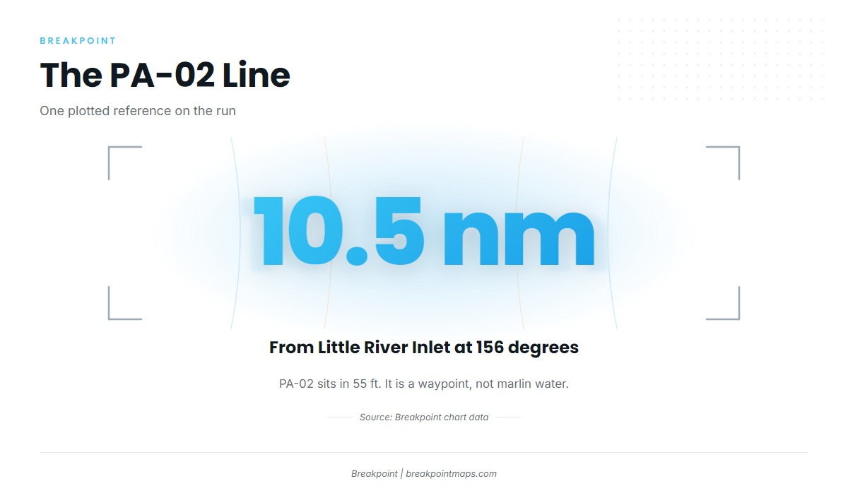 The PA-02 line (White marlin fishing out of Little River)