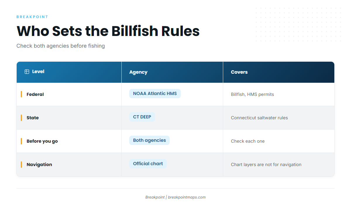Regulations for billfish from this port