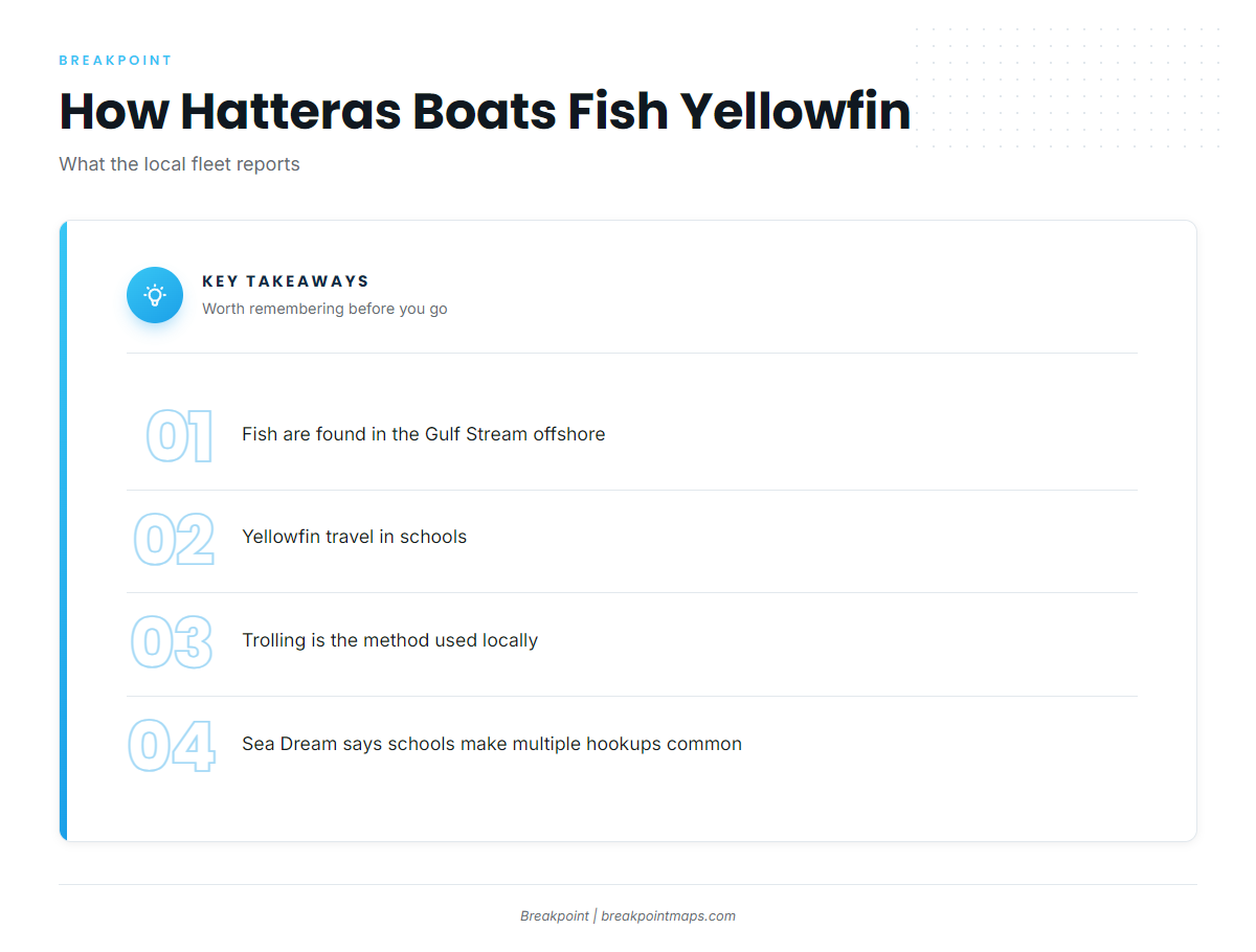 How yellowfin are fished out of Hatteras