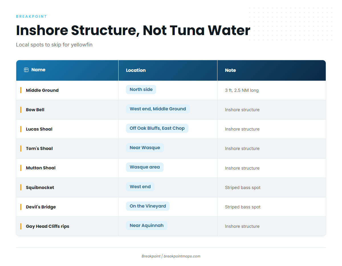 Inshore structure is not tuna water