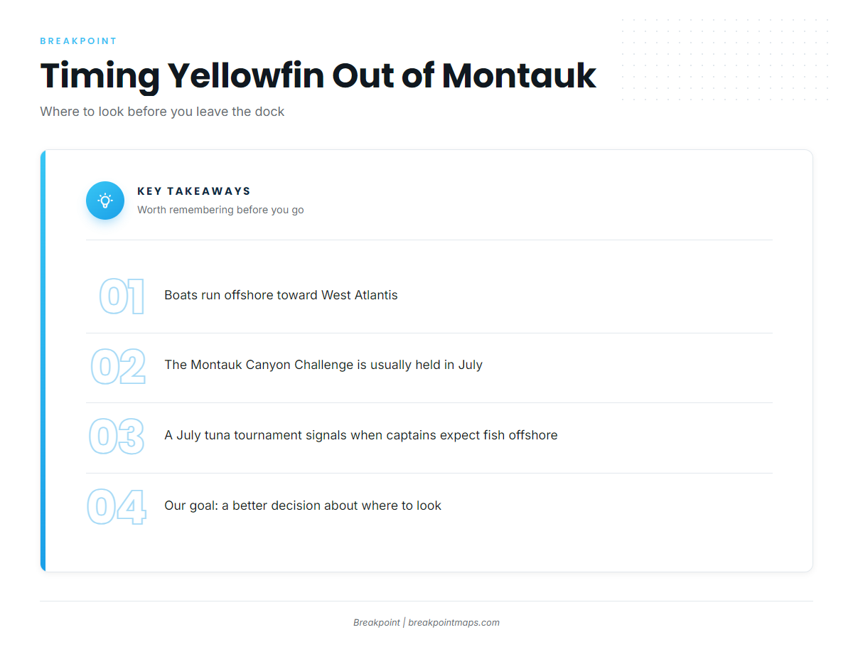 When yellowfin are around Montauk